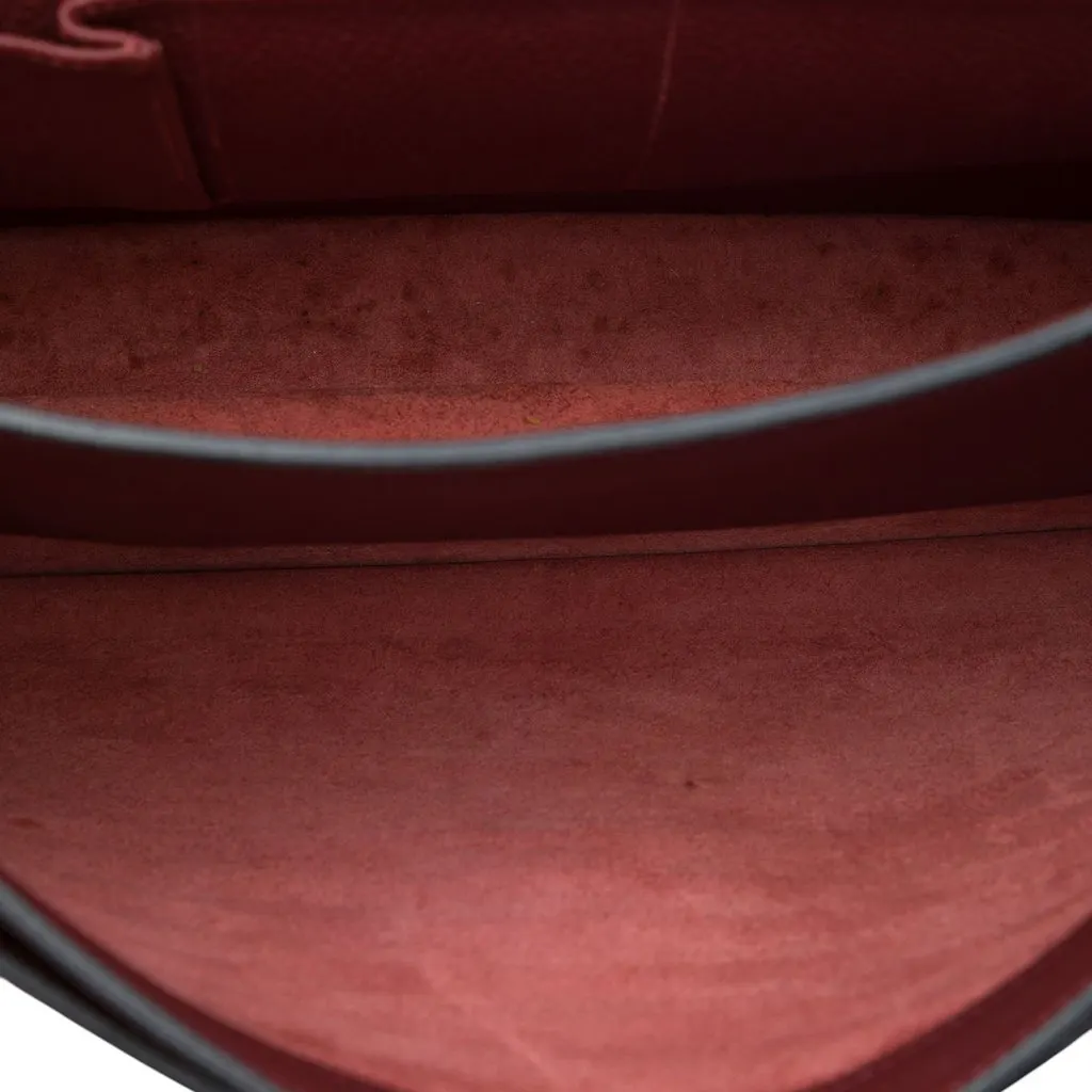 Hermès Clemence Sac A Depeches 38 Red Leather Very good - Model View