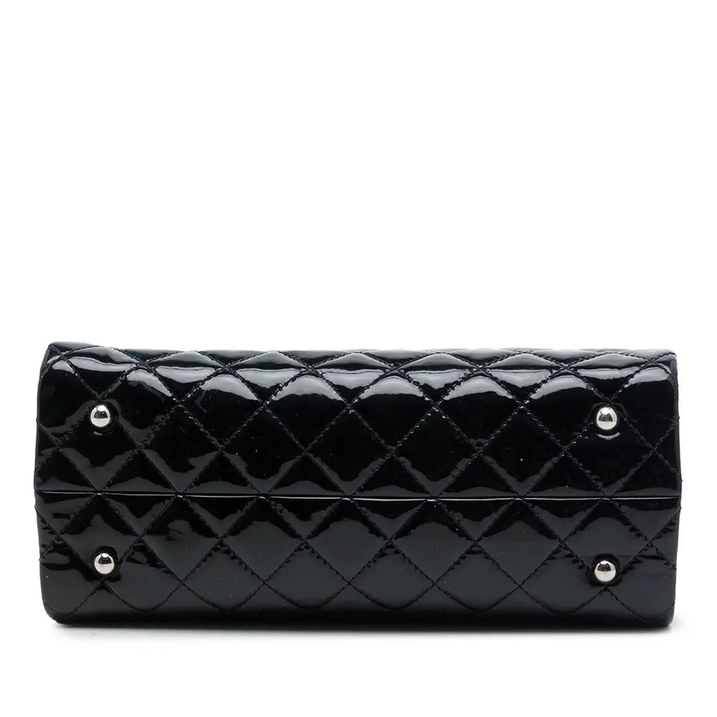 Chanel CC Patent Timeless Shopping Tote Black Leather Very good - Inside View