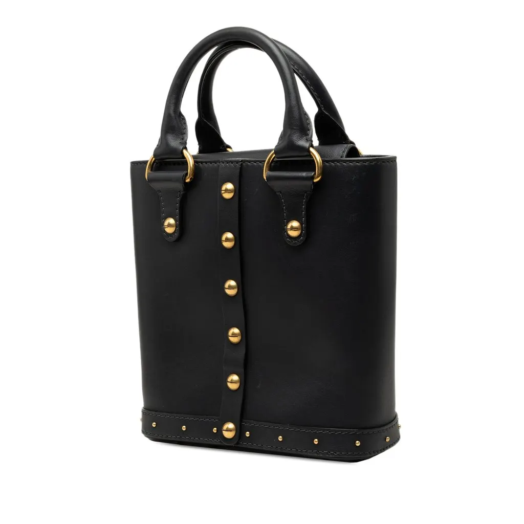 Dior Small Calfskin Dioravenue Bucket Bag Black Leather Very good - Back View