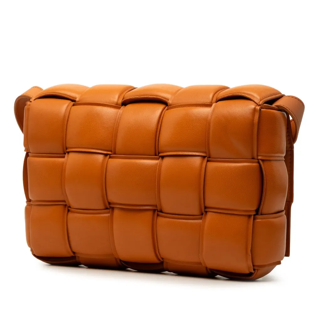 Bottega Veneta Nappa Intrecciato Padded Cassette Crossbody Orange Leather Very good - Back View