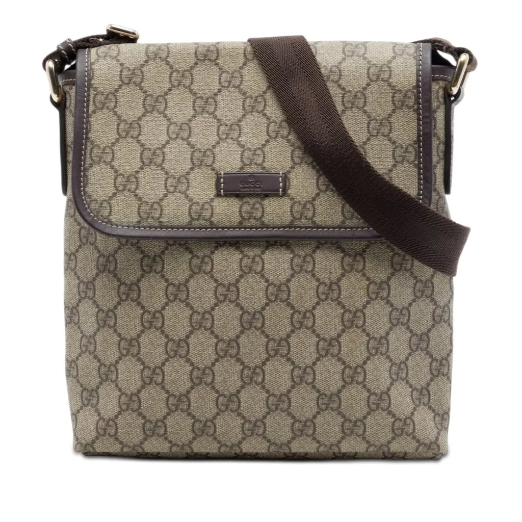 Gucci GG Supreme Crossbody Beige Very good - Front View