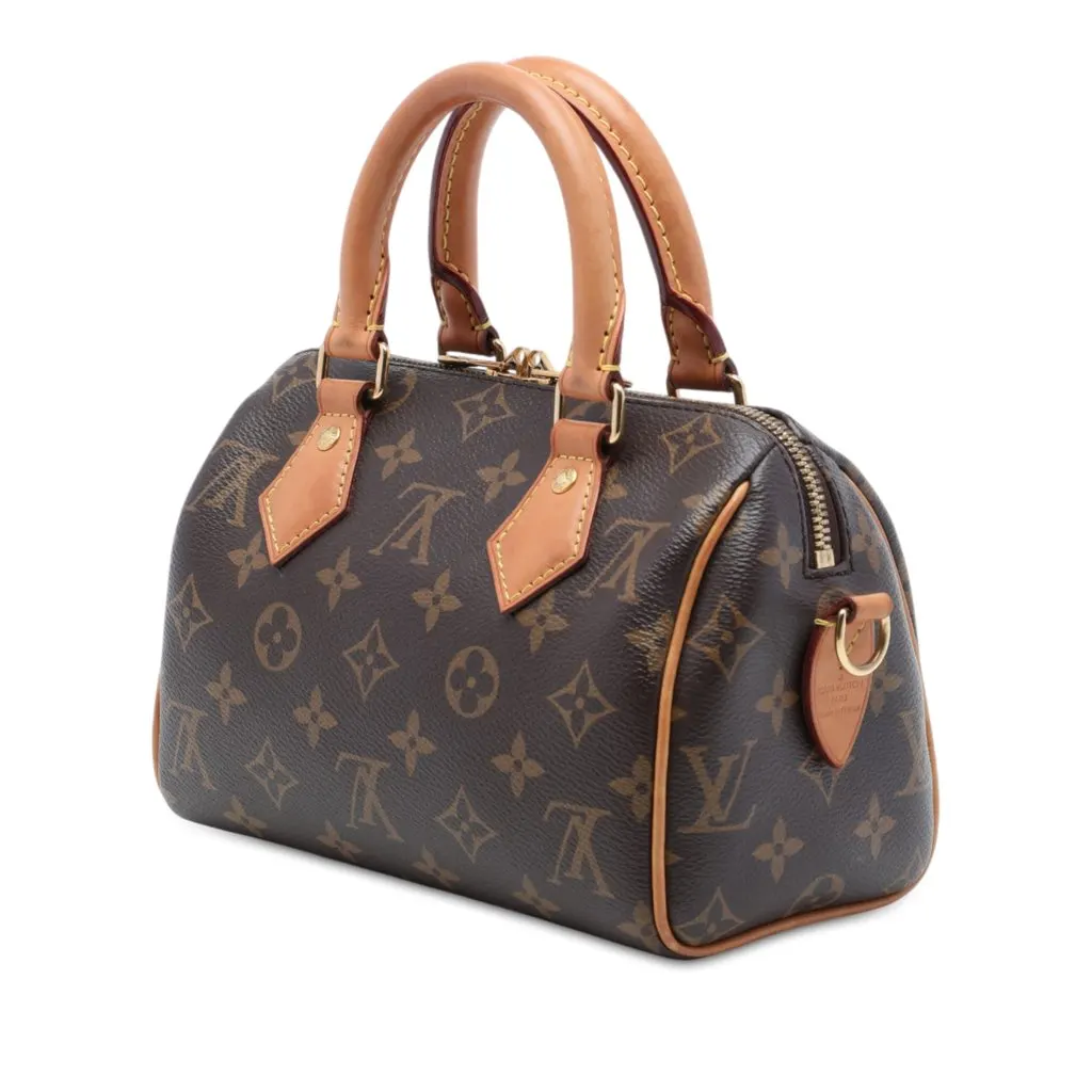 Louis Vuitton Monogram Speedy Bandouliere 20 Brown Very good - Back View