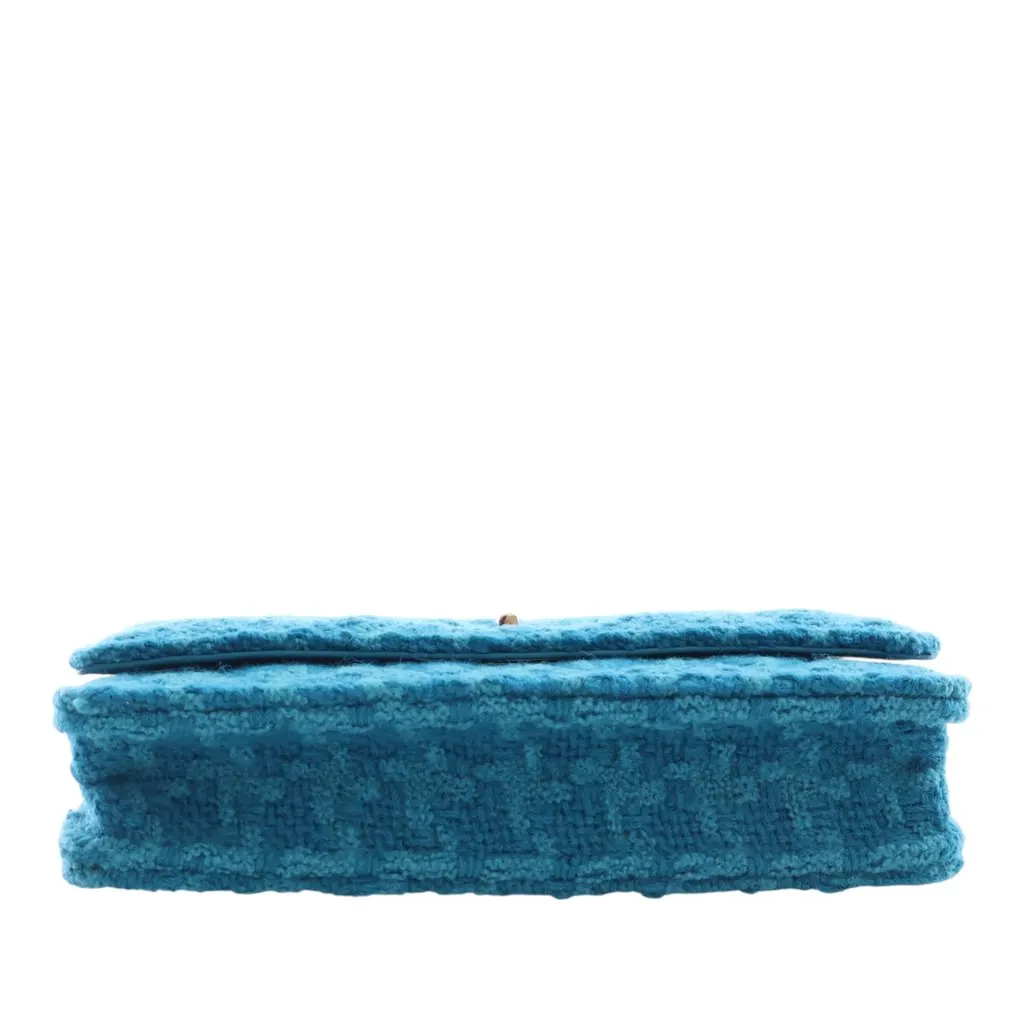 Chanel Quilted Tweed Reissue 2.55 Wallet On Chain Blue Never worn - Box View