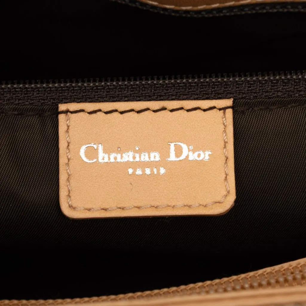 Dior Diorissimo Trotter Canvas Jeans Pocket Tote Brown Good - Box View