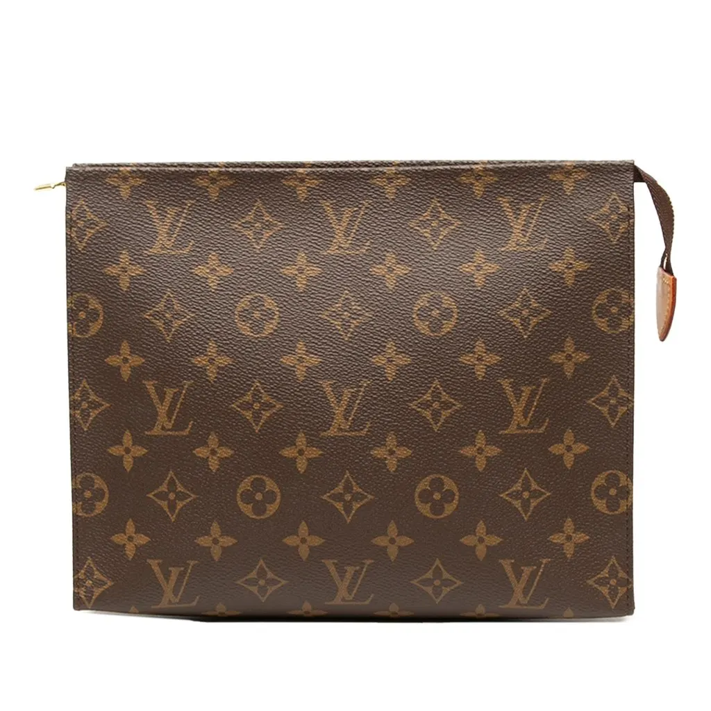 Louis Vuitton Monogram Toiletry Pouch 26 Brown Canvas Very good - Front View