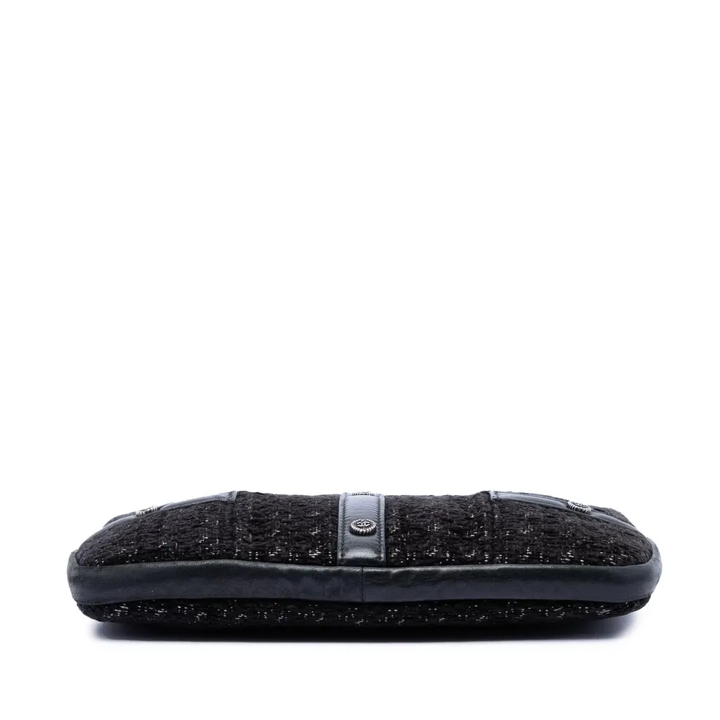 Chanel Limited Edition Tweed Girl Jacket Clutch on Chain Black Very good - Inside View