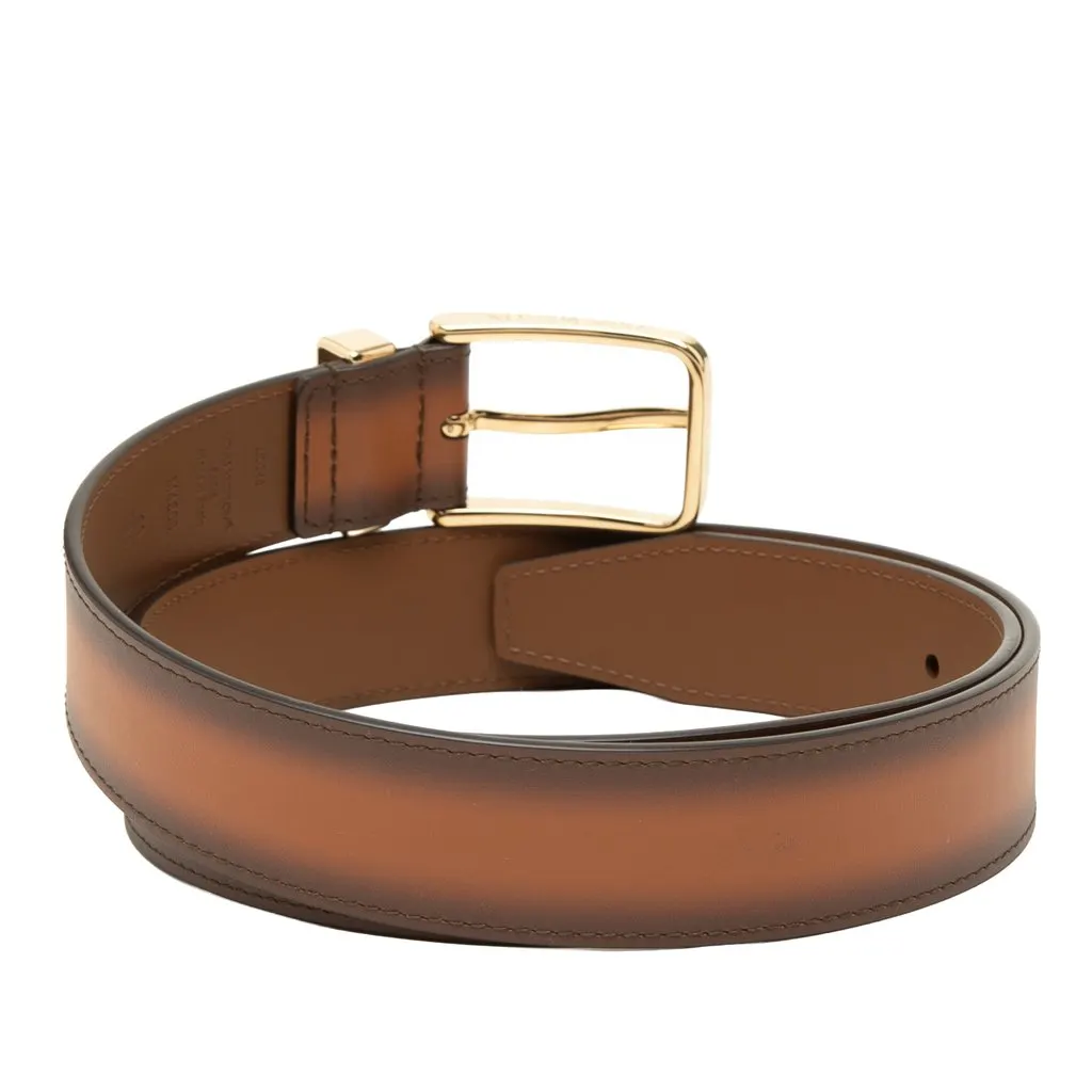 Louis Vuitton Patinated Calfskin Pont Neuf Belt Brown Leather Very good - Inside View