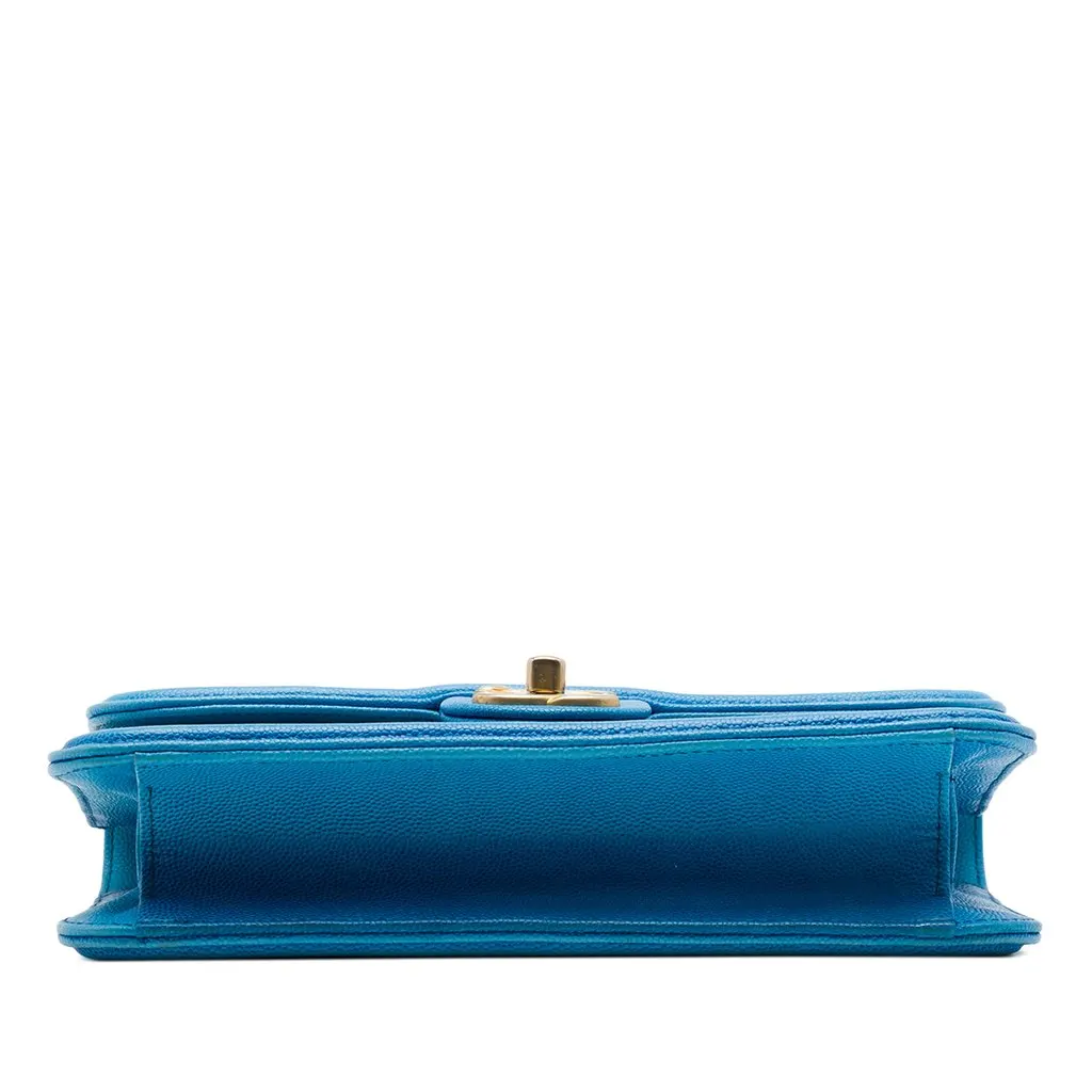 Chanel Small Quilted Caviar Sunset On The Sea Flap Blue Leather Very good - Inside View