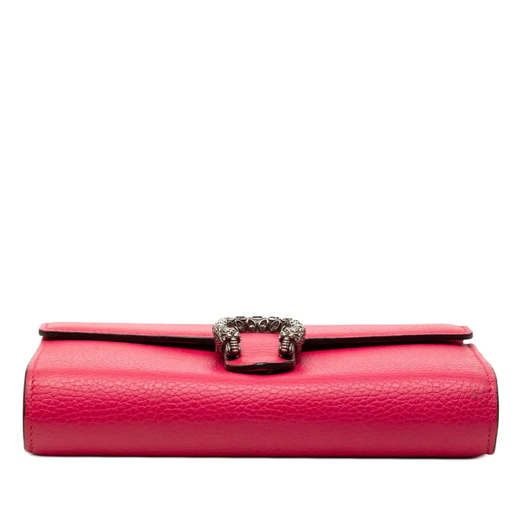Gucci Calfskin Dionysus Wallet on Chain Pink Leather Very good - Inside View