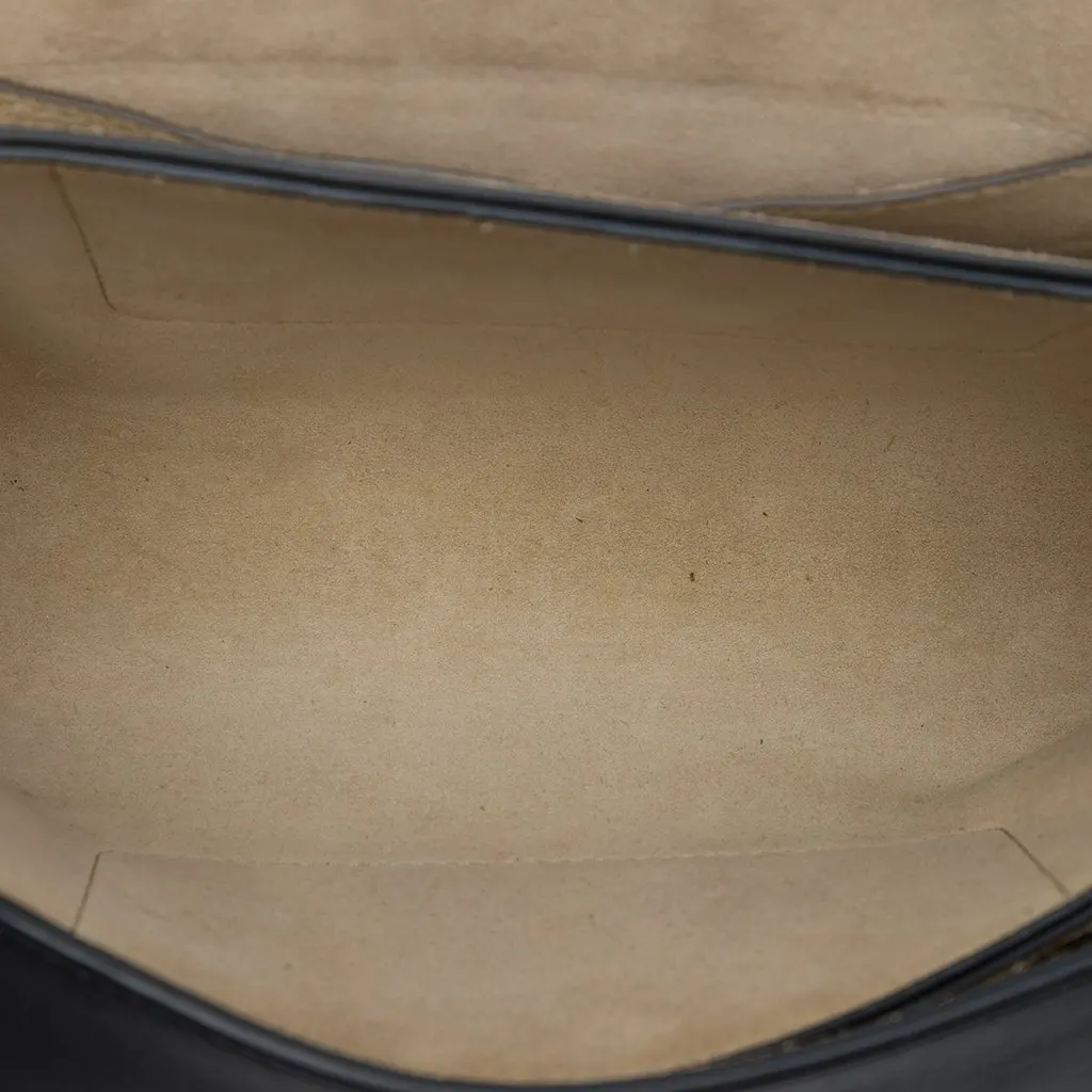 Chloé Small Suede and Calfskin Faye Crossbody Black Suede Good - Model View