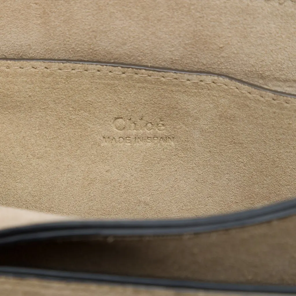 Chloé Small Suede and Calfskin Faye Crossbody Black Suede Good - Box View