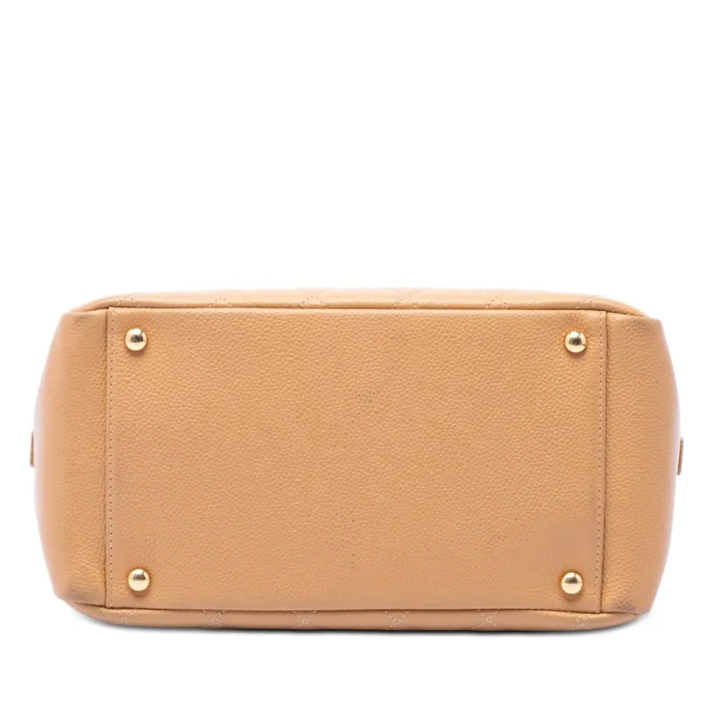 Chanel Petite Caviar Timeless Tote Beige Leather Very good - Inside View