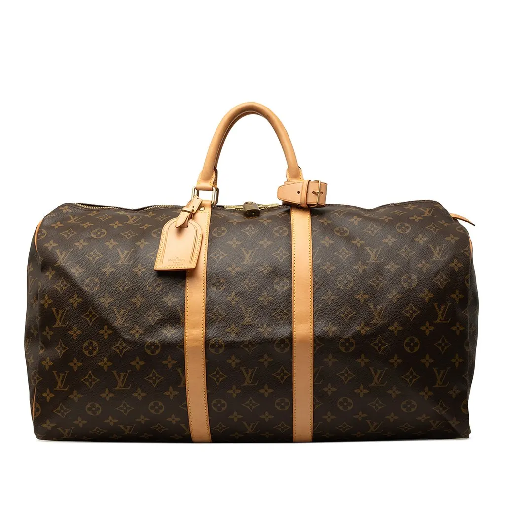 Louis Vuitton Monogram Keepall 55 Brown Very good - Front View