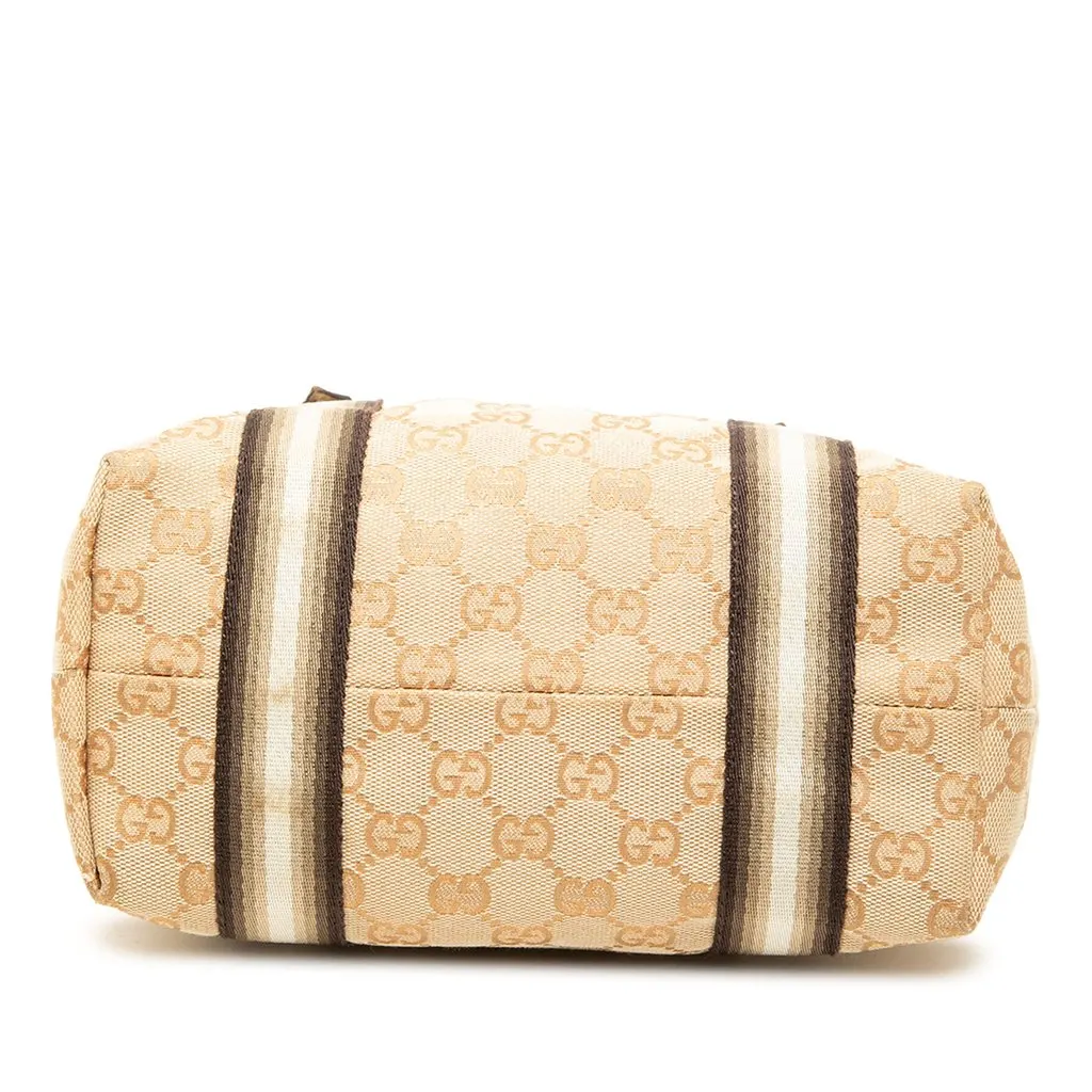 Gucci GG Canvas Jolicoeur Handbag Beige Canvas Good - Inside View