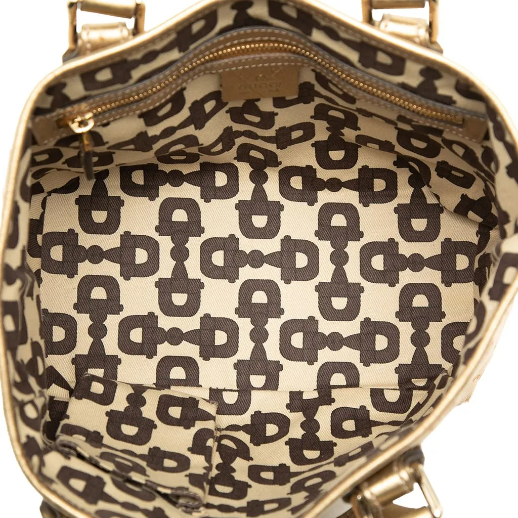 Gucci GG Canvas Jolicoeur Handbag Beige Canvas Good - Model View
