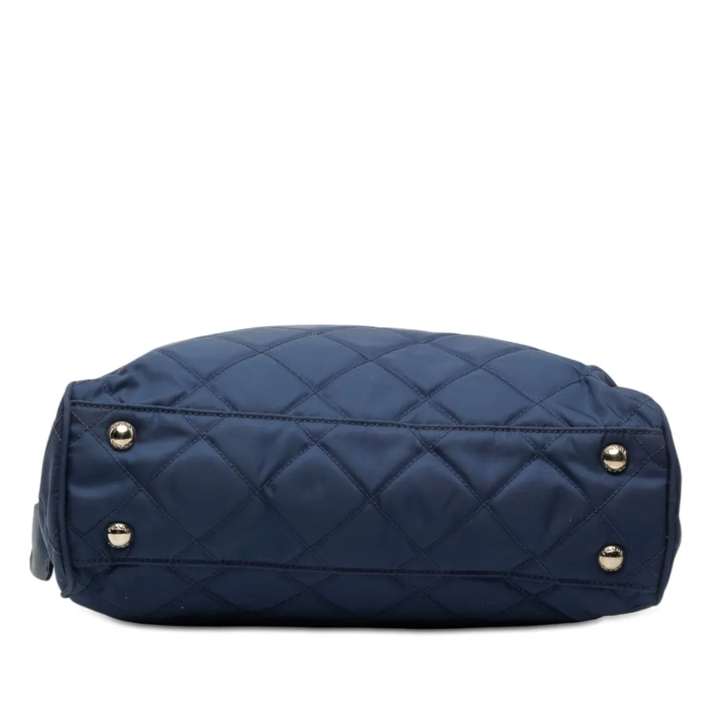 Prada Impuntu Tessuto Chain Shoulder Bag Blue Very good - Inside View