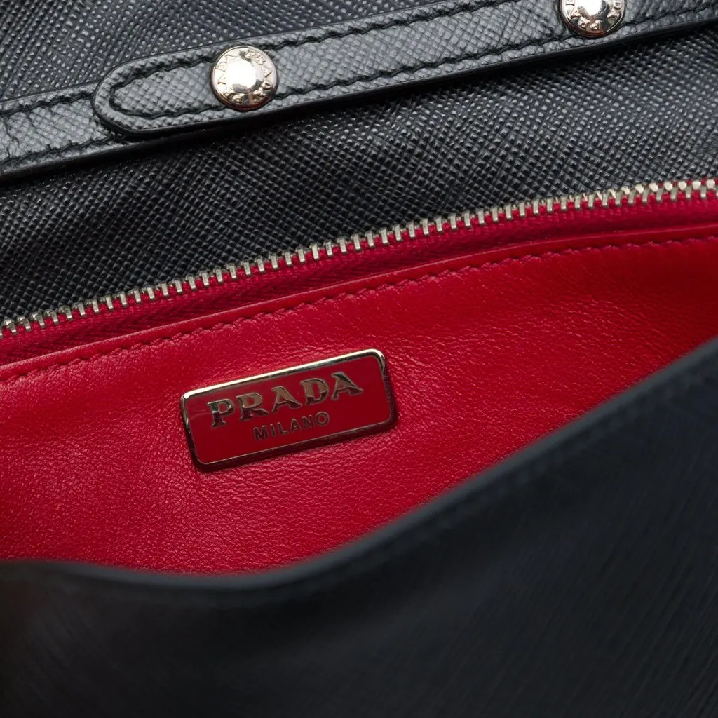 Prada Saffiano Lipstick Print Wallet on Strap MultiColor Leather Very good - Box View