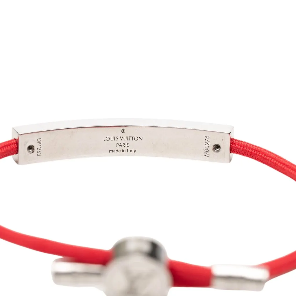 Louis Vuitton Nylon and Brass LV Space Bracelet Red Very good - Box View