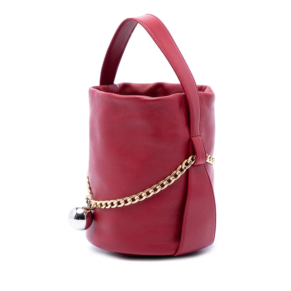 Prada Mini Nappa Petit Sac Bucket Bag Red Leather Very good - Back View