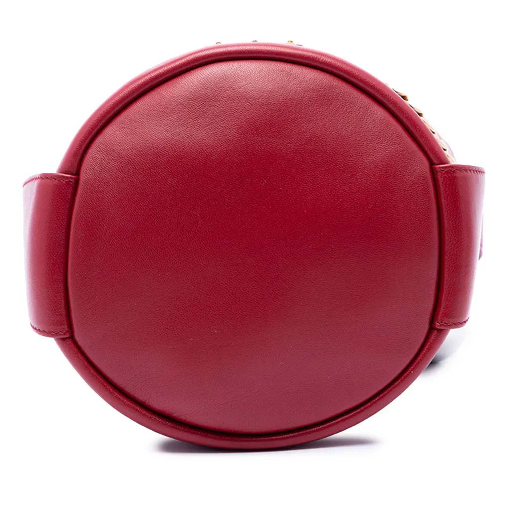 Prada Mini Nappa Petit Sac Bucket Bag Red Leather Very good - Inside View