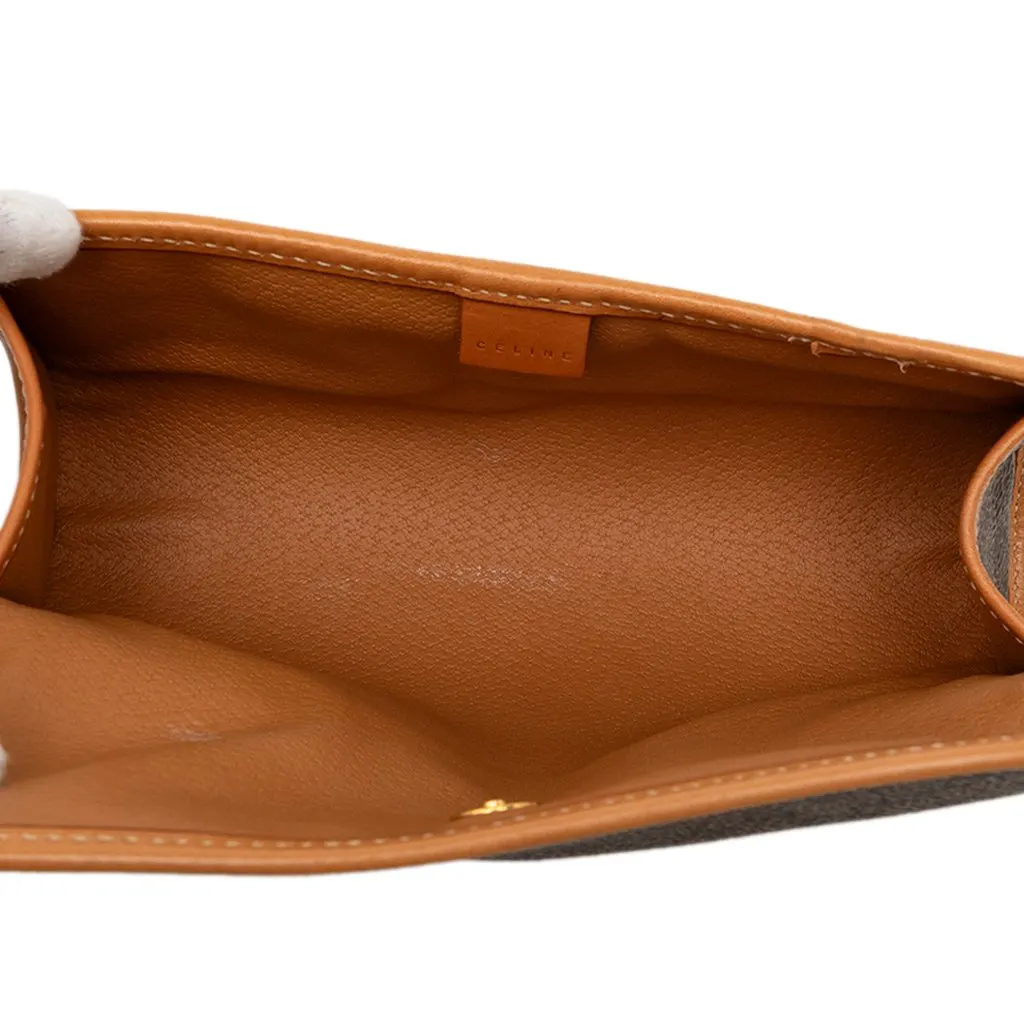 Celine Macadam Coated Canvas Clutch Brown Canvas Very good - Model View