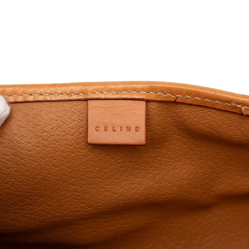 Celine Macadam Coated Canvas Clutch Brown Canvas Very good - Box View