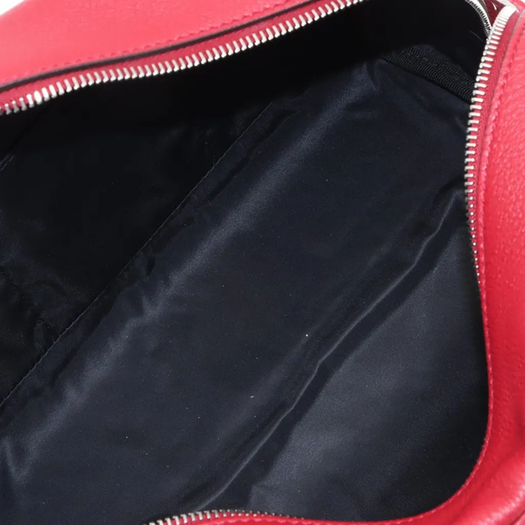 Fendi Leather Logo Travel Kit Pouch Red Leather Very good - Inside View