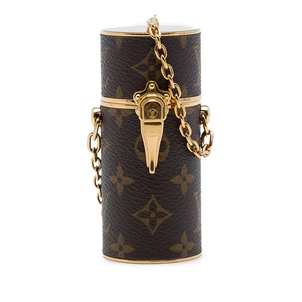 Louis Vuitton Monogram Lipstick Case Brown Canvas Very good - Front View