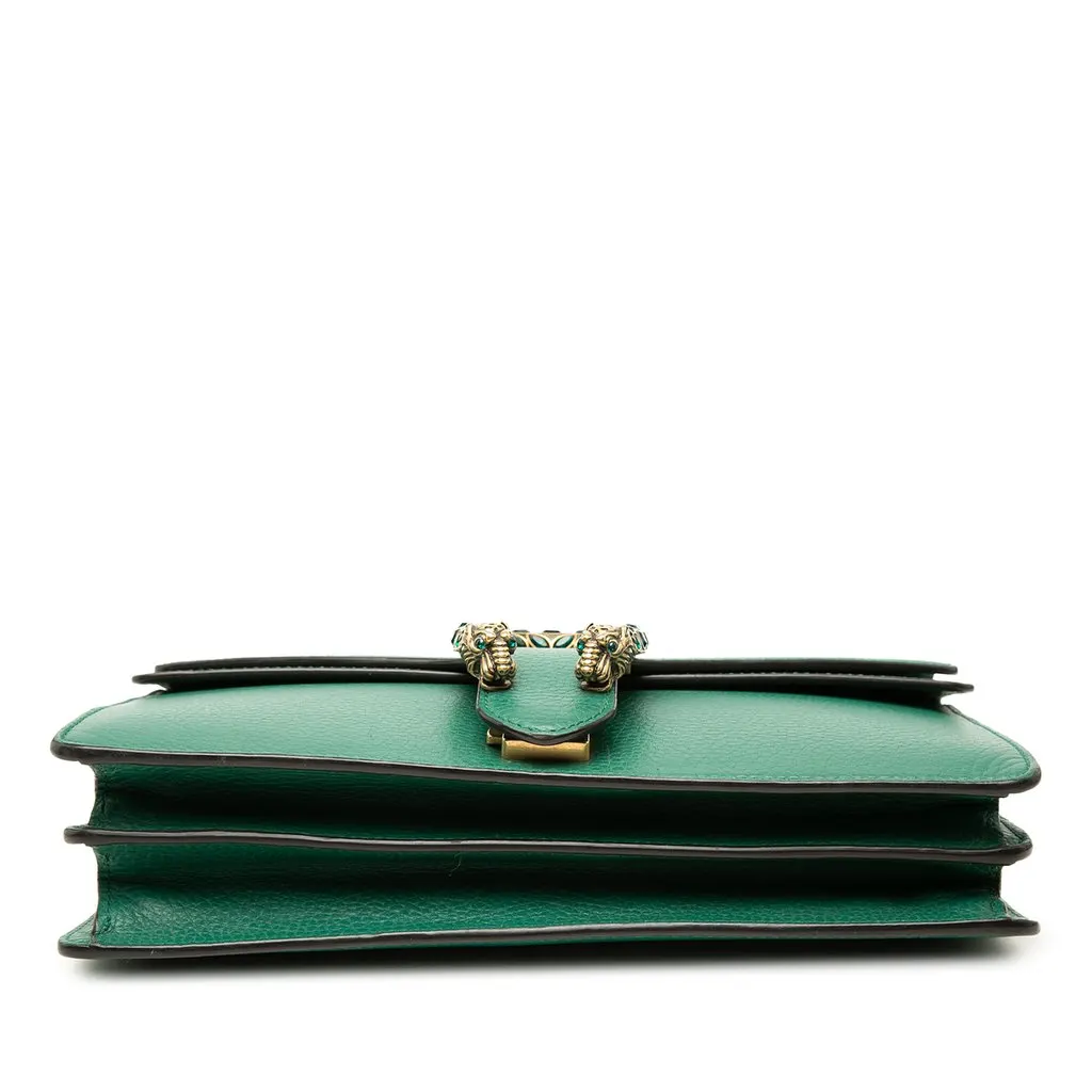 Gucci Medium Leather Dionysus Shoulder Bag Green Leather Very good - Inside View