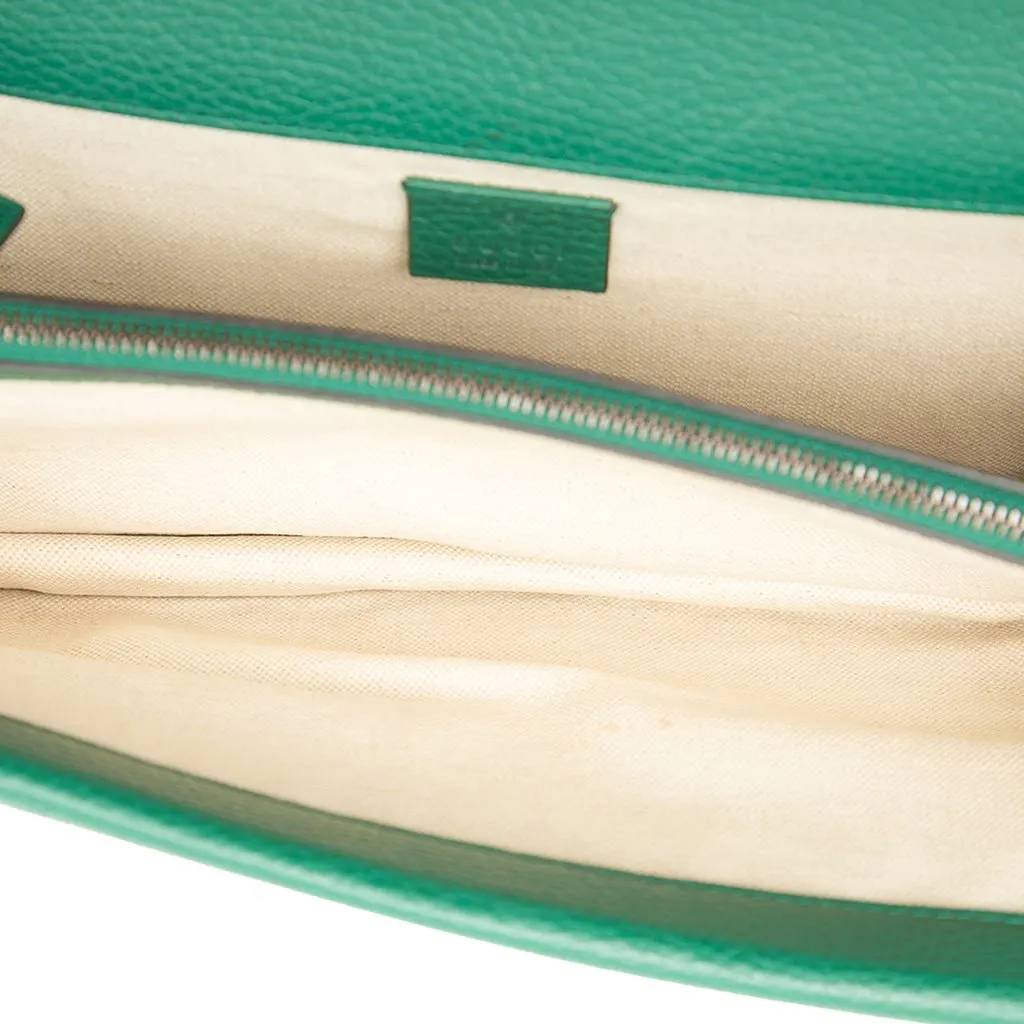 Gucci Medium Leather Dionysus Shoulder Bag Green Leather Very good - Model View