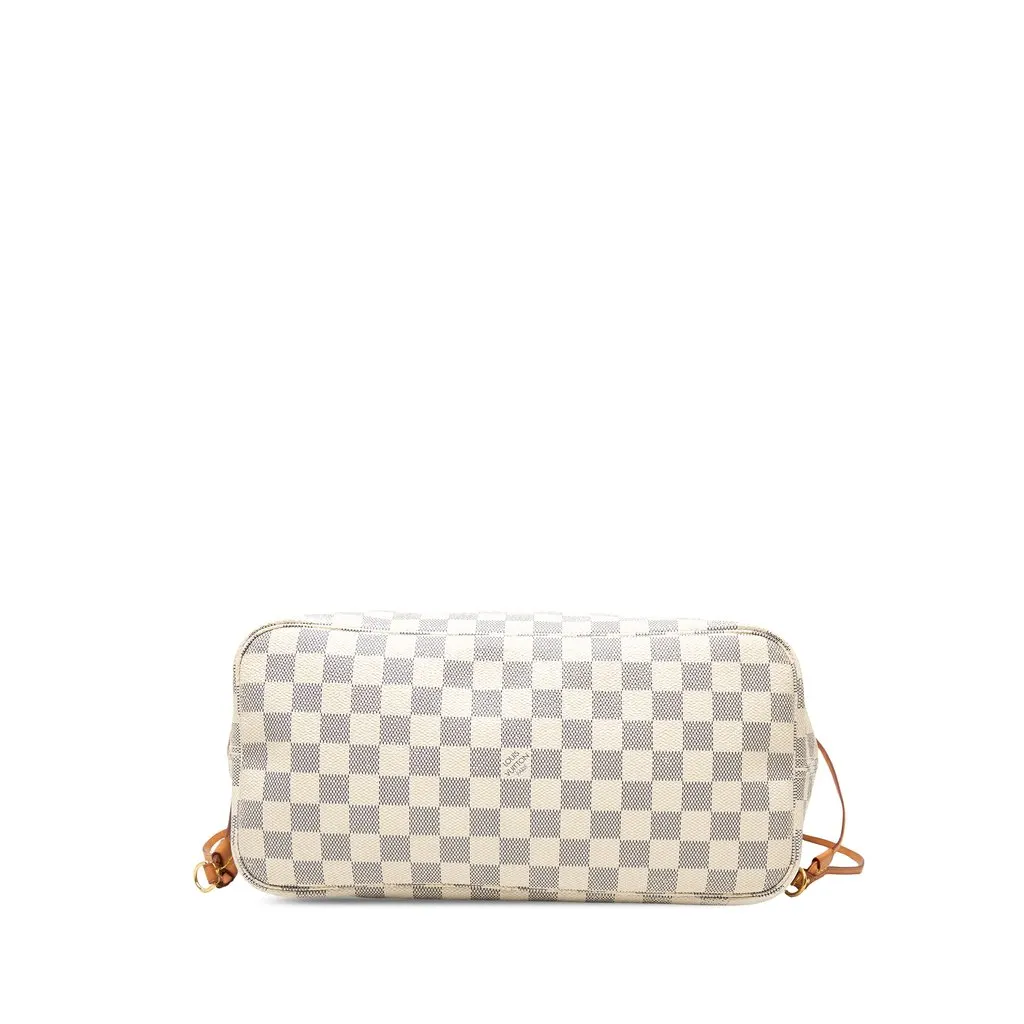 Louis Vuitton Damier Azur Neverfull MM White Good - Inside View