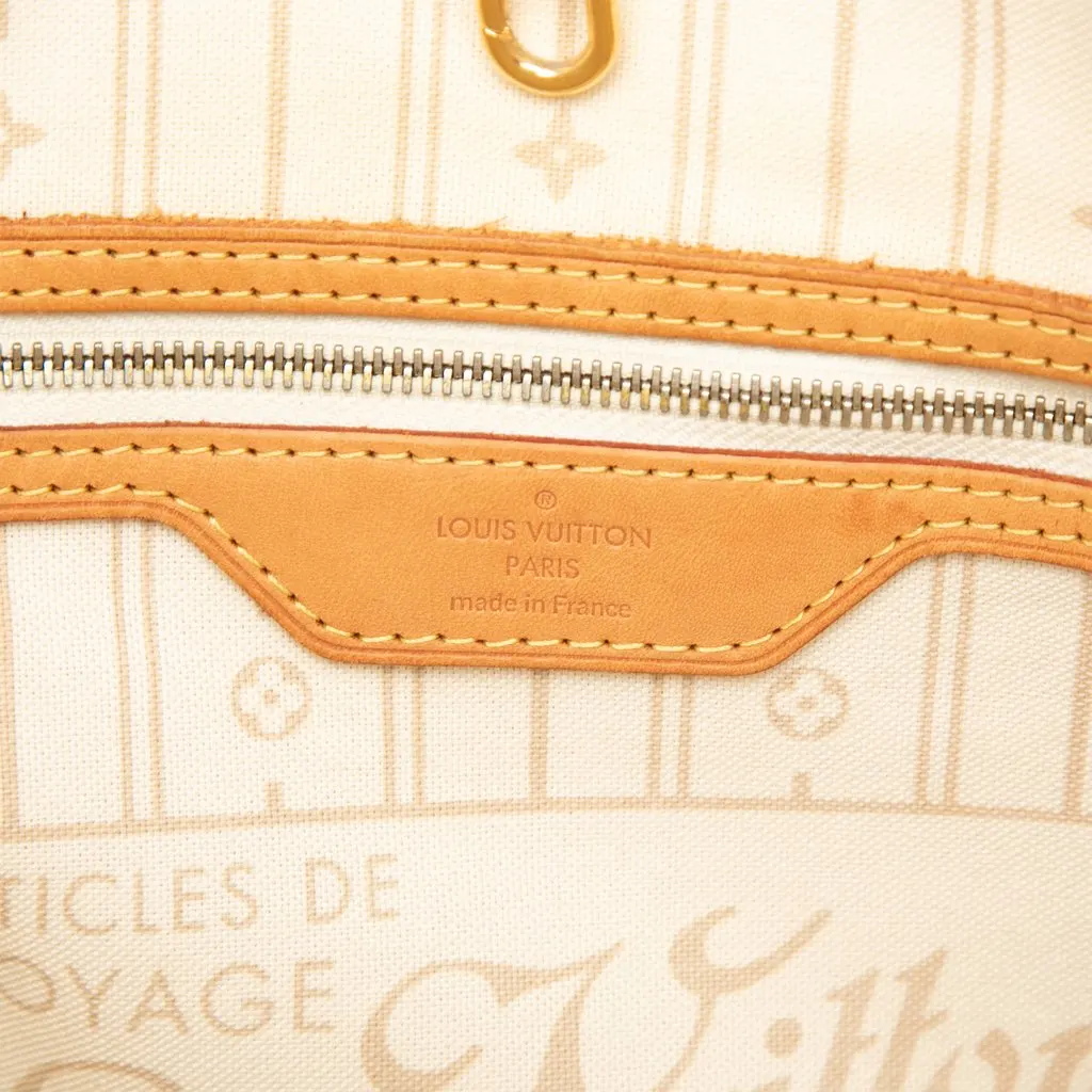 Louis Vuitton Damier Azur Neverfull MM White Good - Box View