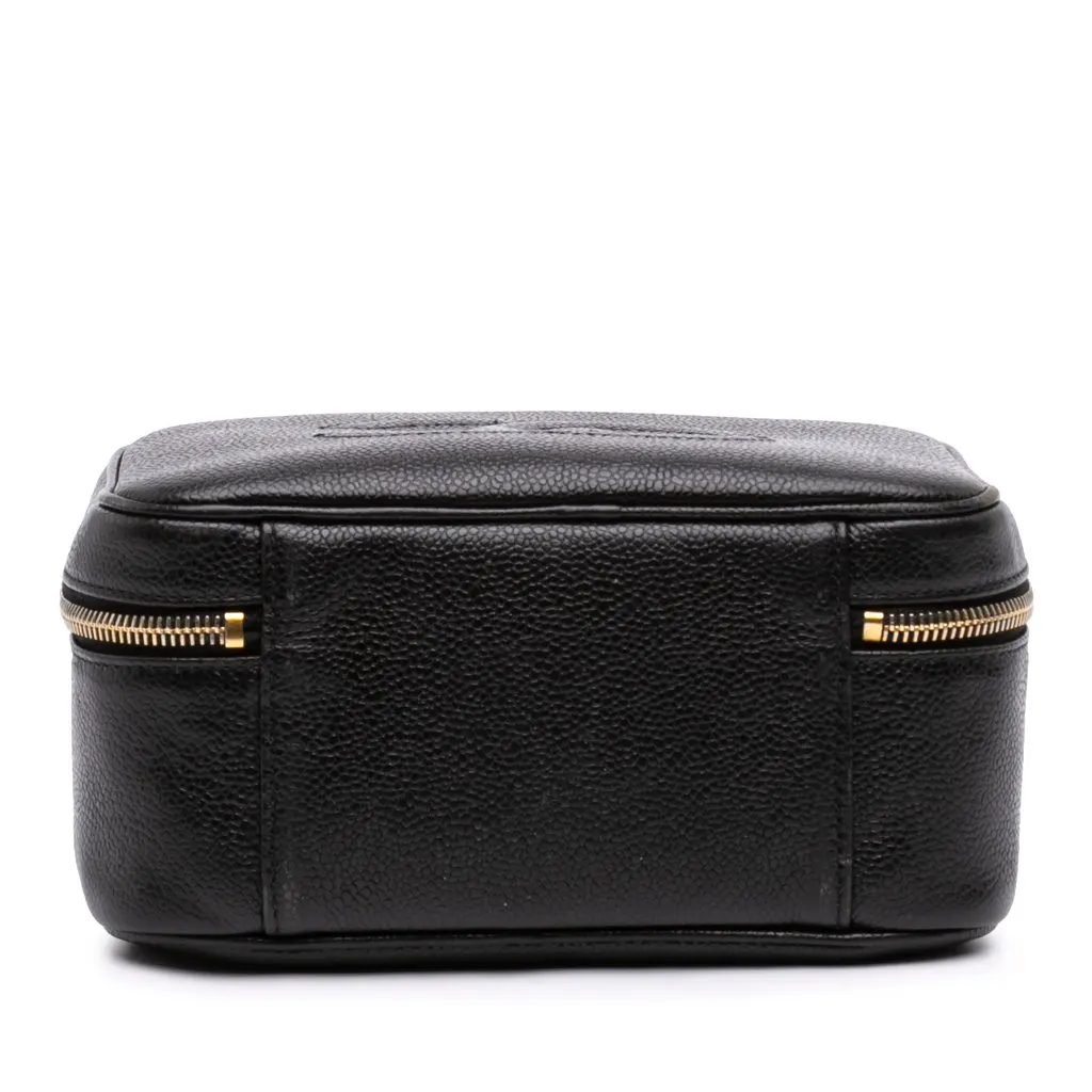 Chanel Medium CC Caviar Vanity Case Black Leather Very good - Inside View