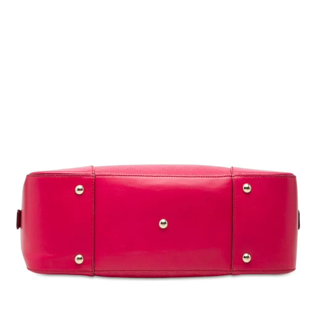 Gucci Diamante Bright Leather Satchel Pink Leather Very good - Inside View
