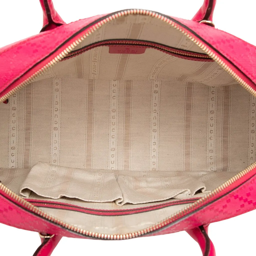 Gucci Diamante Bright Leather Satchel Pink Leather Very good - Model View