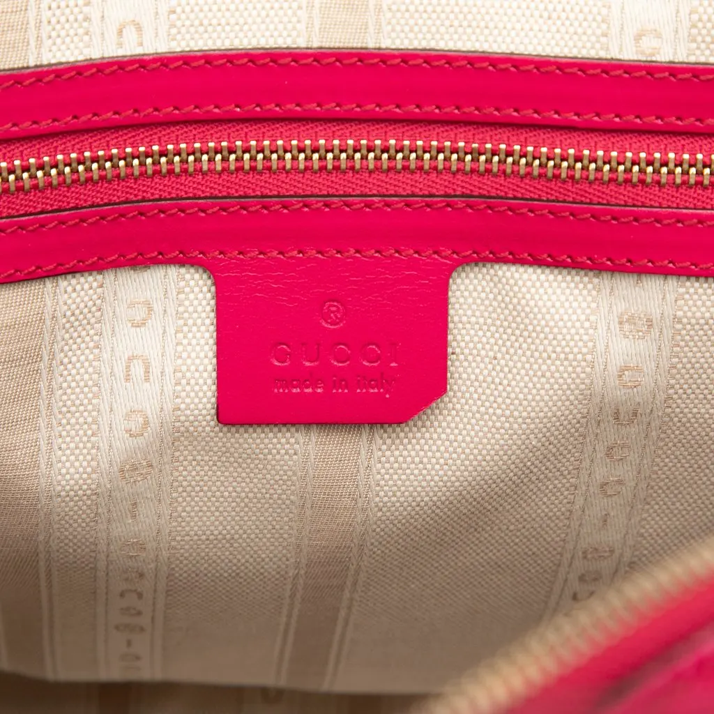 Gucci Diamante Bright Leather Satchel Pink Leather Very good - Box View