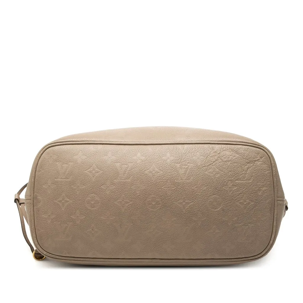 Louis Vuitton Monogram Giant Empreinte Neverfull MM Beige Leather Very good - Inside View