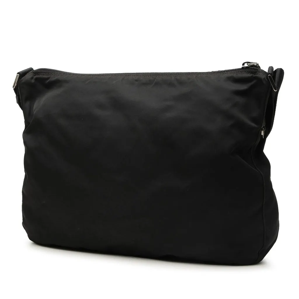 Prada Tessuto Zip Top Crossbody Black Polyamide Very good - Back View