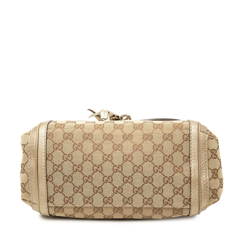 Gucci GG Canvas Bella Flap Satchel Beige Canvas Very good - Inside View