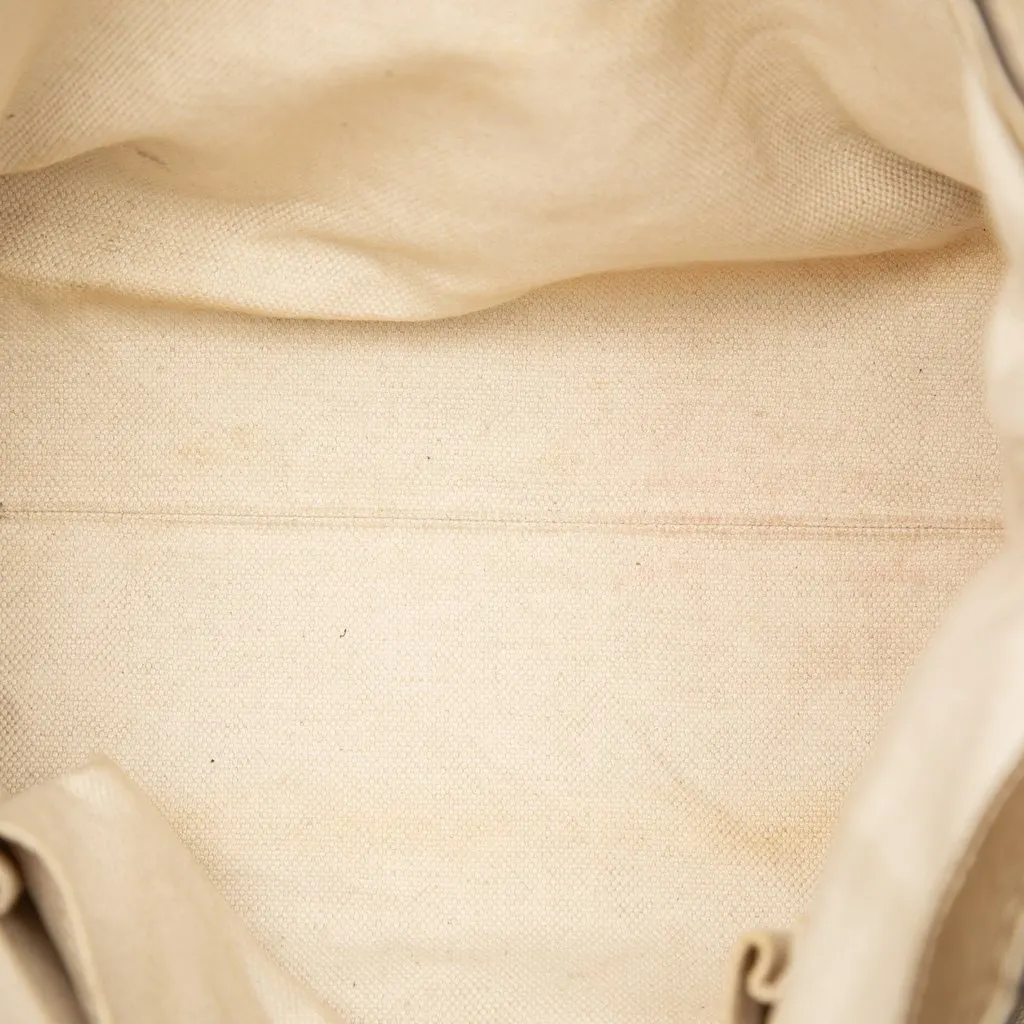 Gucci GG Canvas Bella Flap Satchel Beige Canvas Very good - Model View