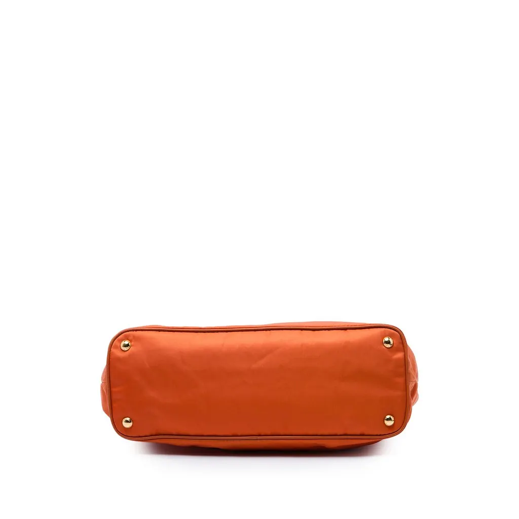 Prada Saffiano Trimmed Tessuto Tote Orange Polyamide Very good - Inside View