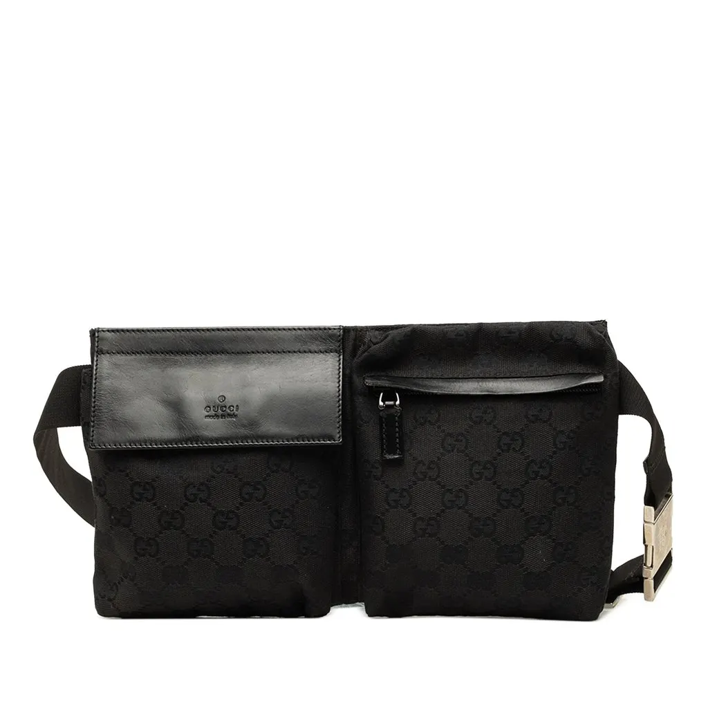 Gucci GG قماش مزدوجة Pocket حزام حقيبة