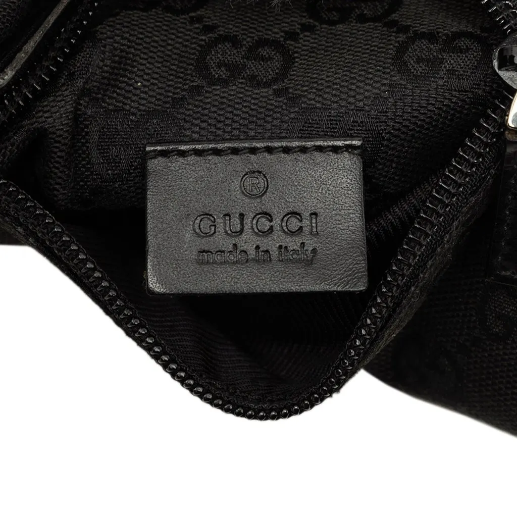 Gucci GG Canvas Double Pocket Belt Bag Black Canvas Very good - Box View