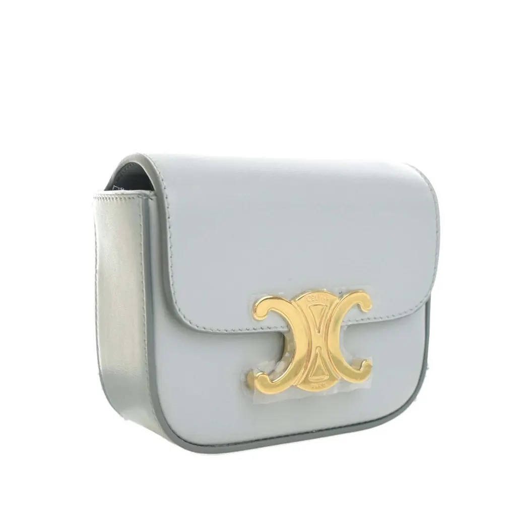 Celine Mini Calfskin Claude Crossbody Blue Leather Very good - Inside View