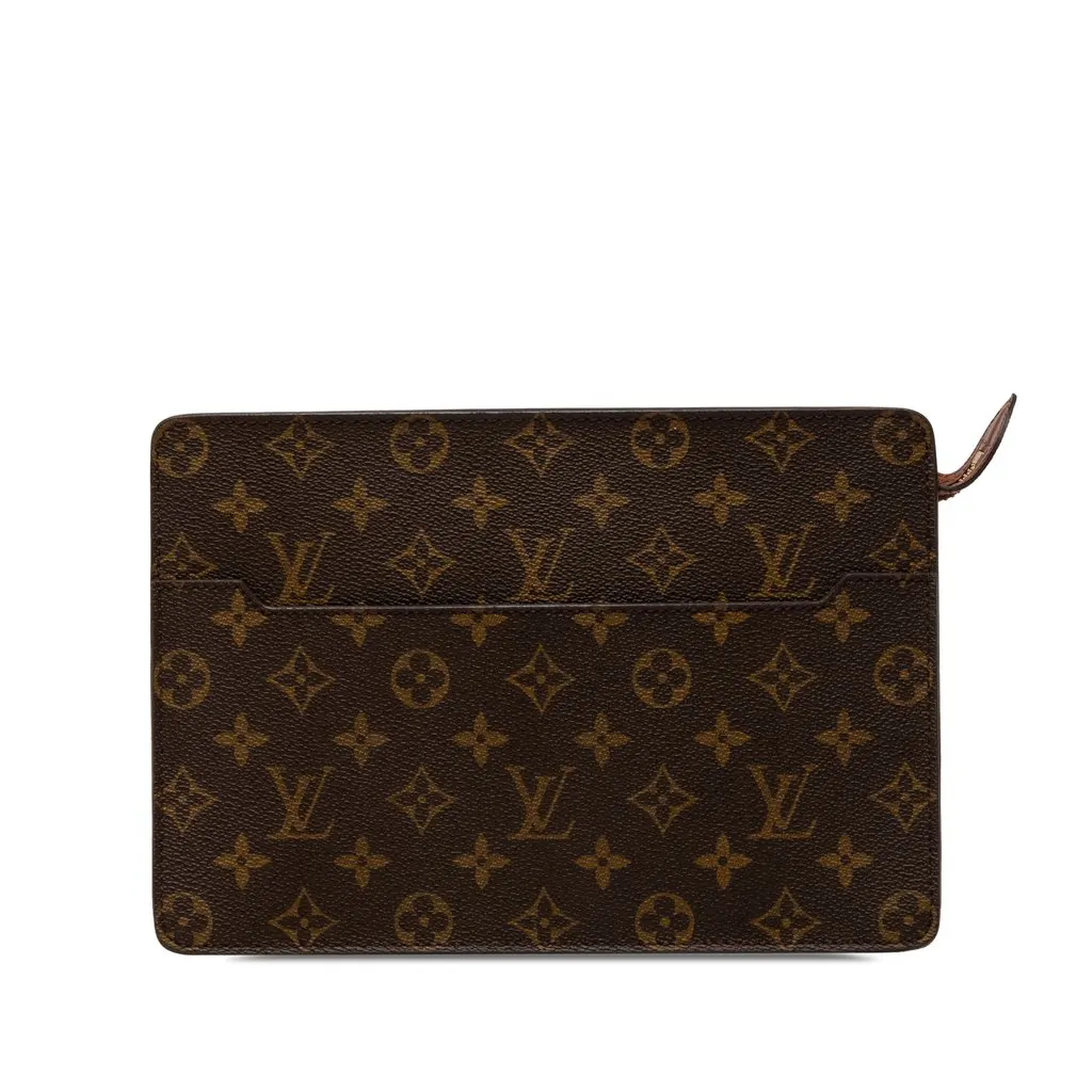 Louis Vuitton Monogram Pochette Homme Brown Good - Front View