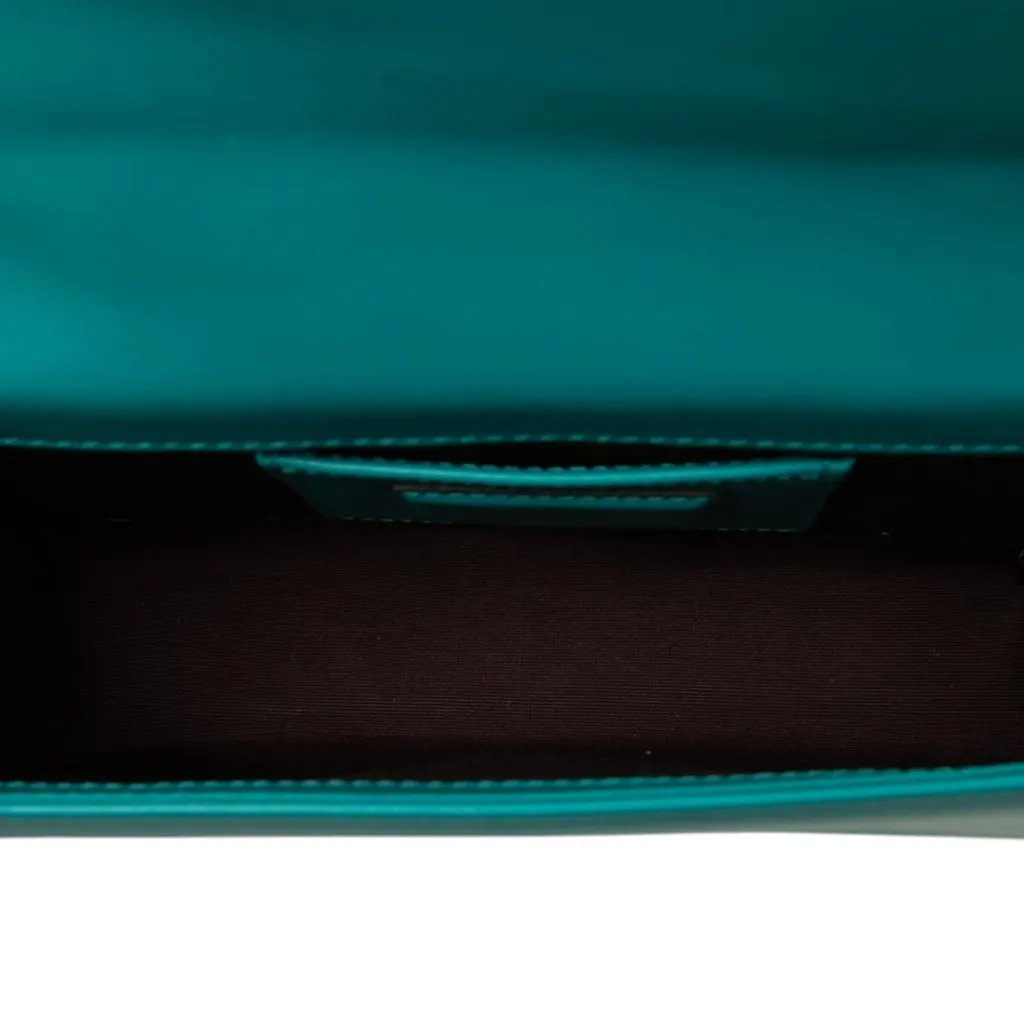 Bvlgari Calfskin Serpenti Forever Chain Crossbody Blue Leather Very good - Model View