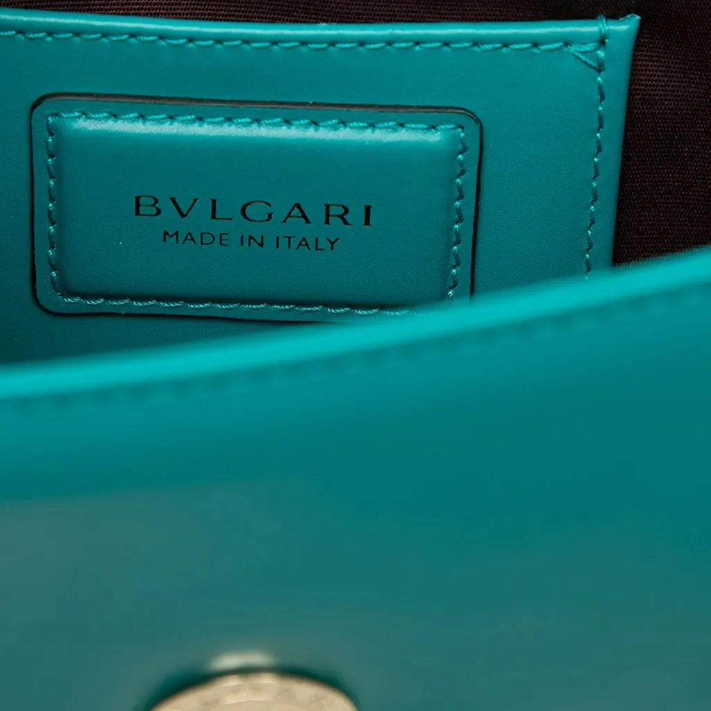 Bvlgari Calfskin Serpenti Forever Chain Crossbody Blue Leather Very good - Box View
