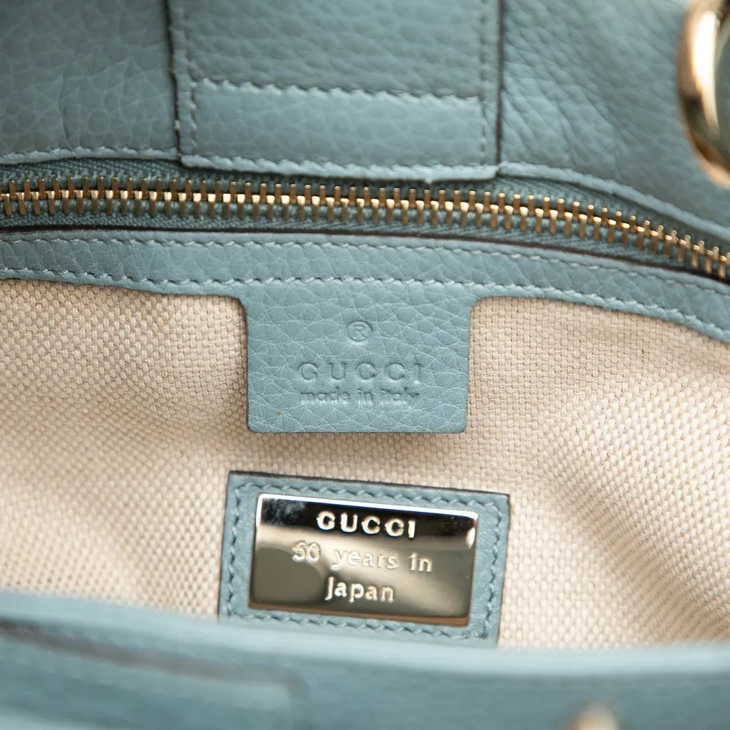 Gucci Small Canvas Flora Bamboo Shopper Satchel White Canvas Very good - Box View