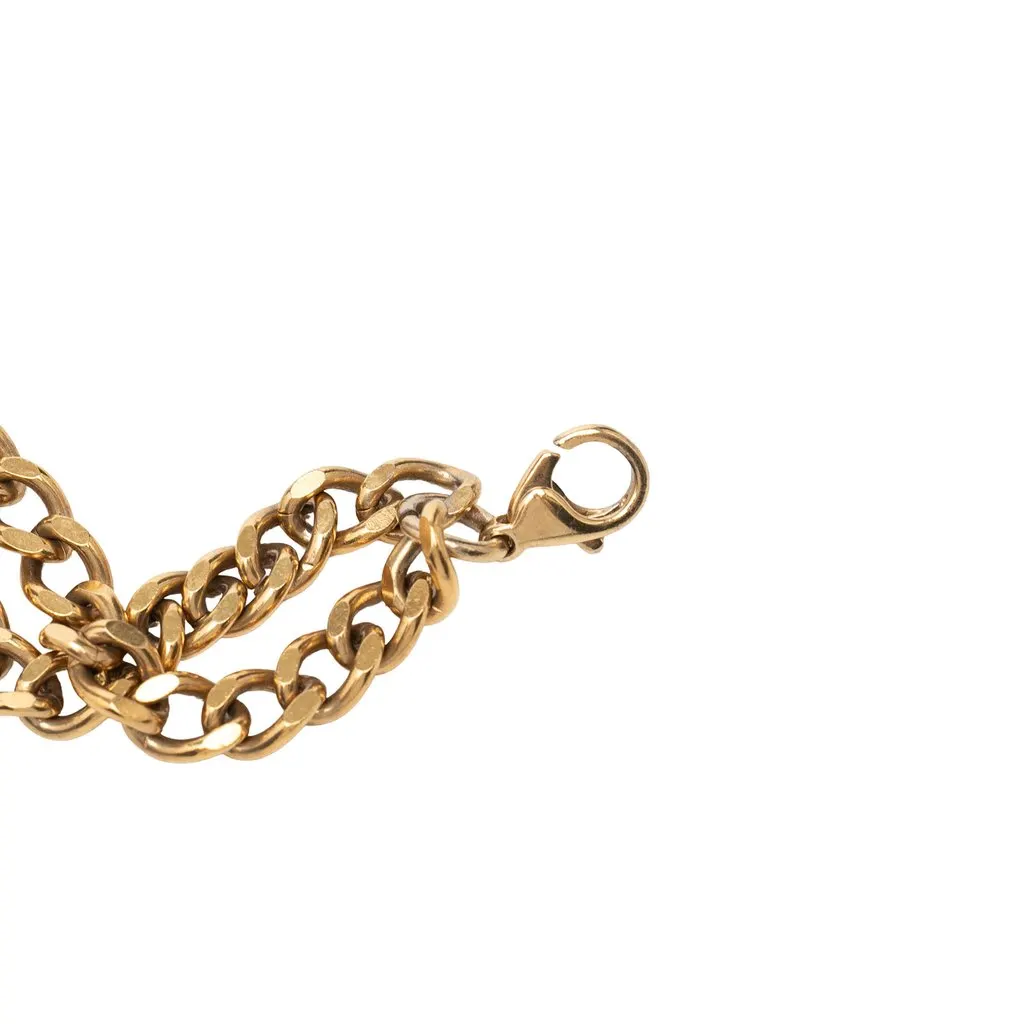 Chanel CC Gold Plated Strass Coco Plaque Double Chain Belt Gold Metal Very good - Box View