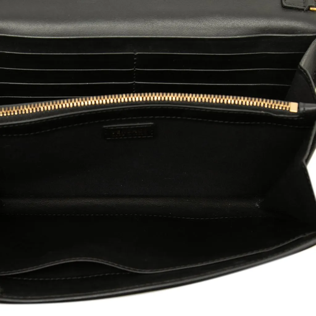 Versace Studded Vitello Calfskin Palazzo Medusa Clutch With Chain Black Leather Good - Model View